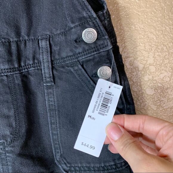Old Navy girls black wash distressed overalls‎ - Picture 9 of 11